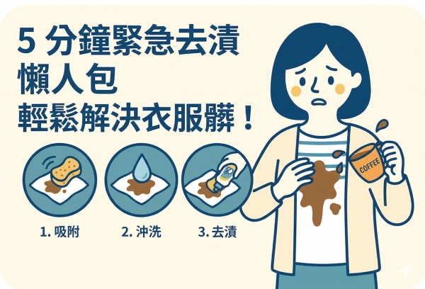衣服沾到醬油、咖啡怎麼辦？5 分鐘緊急去漬懶人包